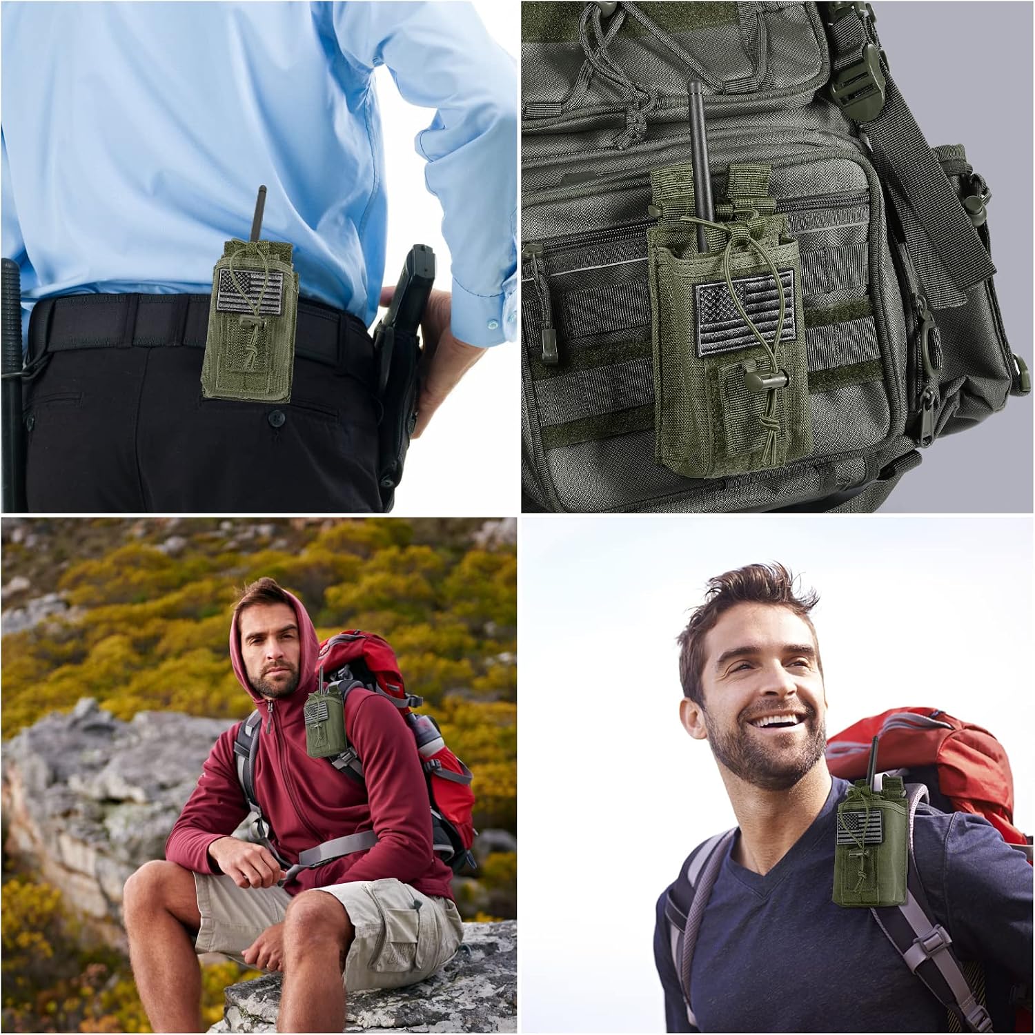 Tactical Radio Holder Radio Holster Molle Radio Pouch Universal Radio Case Military Heavy Duty Radio Bag for Police