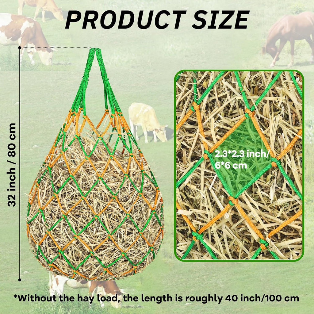3 Pcs Hay Bags for Horses, Hay Nets for Horses Goat Sheep,Goat Hay Feeder for Slower Feeding,Strong Load-Bearing Hay