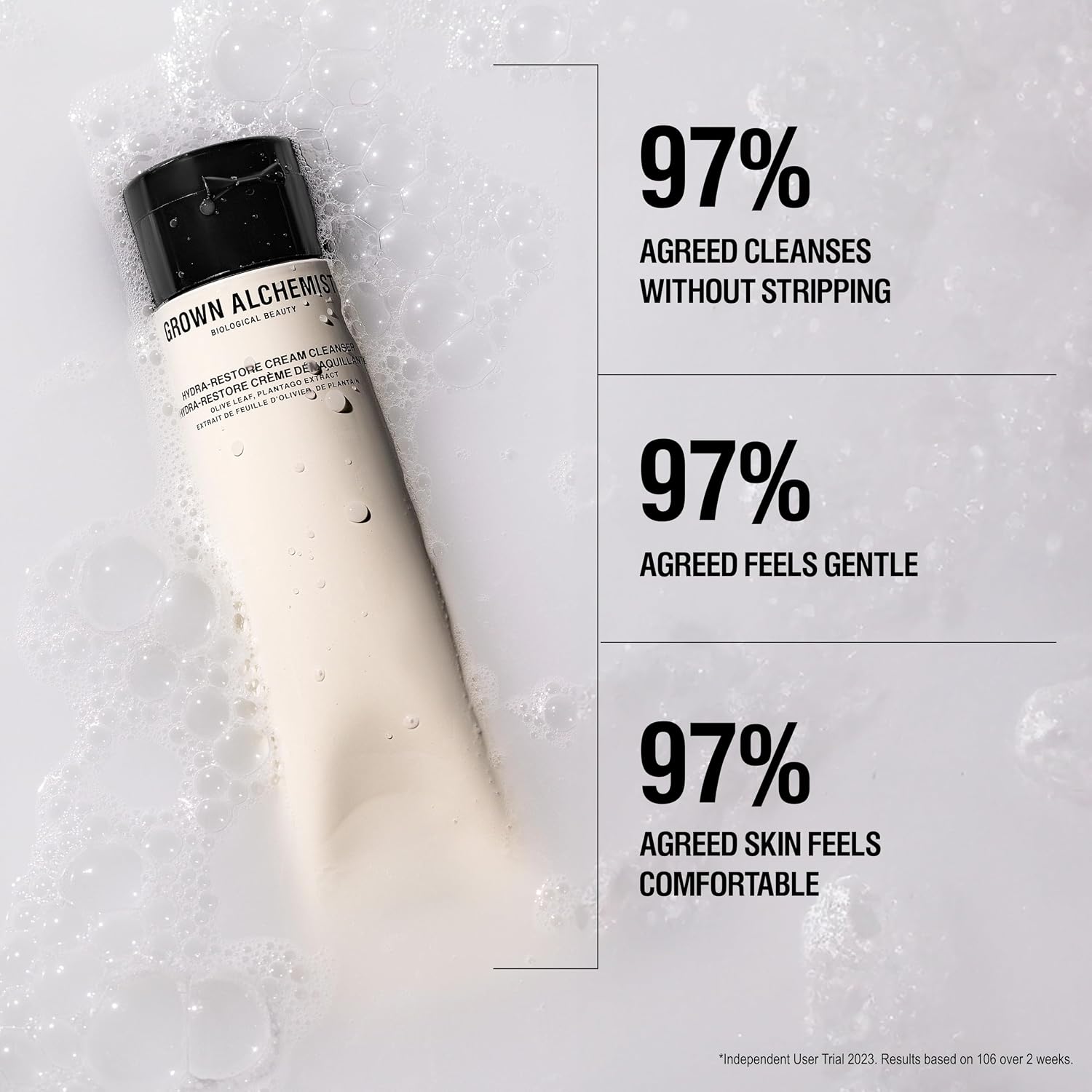 Hydra-Restore Cream Cleanser. Natural Face Wash & Makeup Remover, 100 mL
