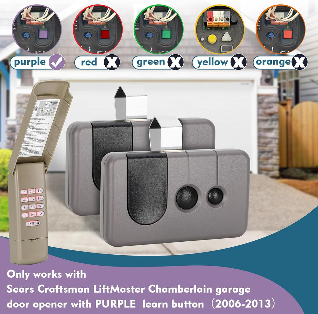 for Sears Craftsman Garage Door Remote Keypad, only for Purple Learn Button