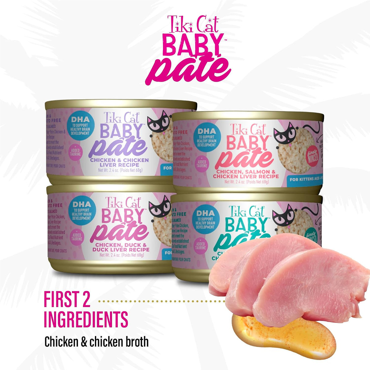 Baby Pate Wet Kitten Food, Variety Pack, 2.4 oz. Cans (12 Count)