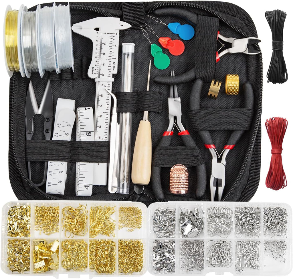 Jewelry Making Supplies Kit, Repair Tools with Accessories | Jewelry Making Kit for Adults and Beginners, Wire