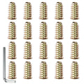 FOCMKEAS 20 Pcs M8 x 25mm Threaded Inserts, Round Washer, Hex Drive