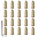 FOCMKEAS 20 Pcs M8 x 25mm Threaded Inserts, Round Washer, Hex Drive