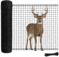 5x100 FT Deer Fence Netting, Plastic Mesh Roll, Garden Protection, Black