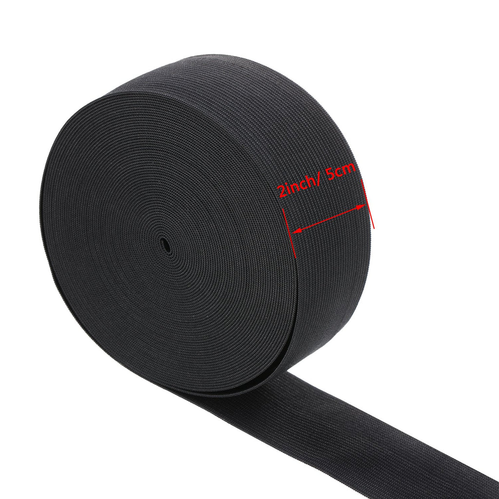1 Pcs Elastic Spool (2 Inch X 11 Yard,Black)