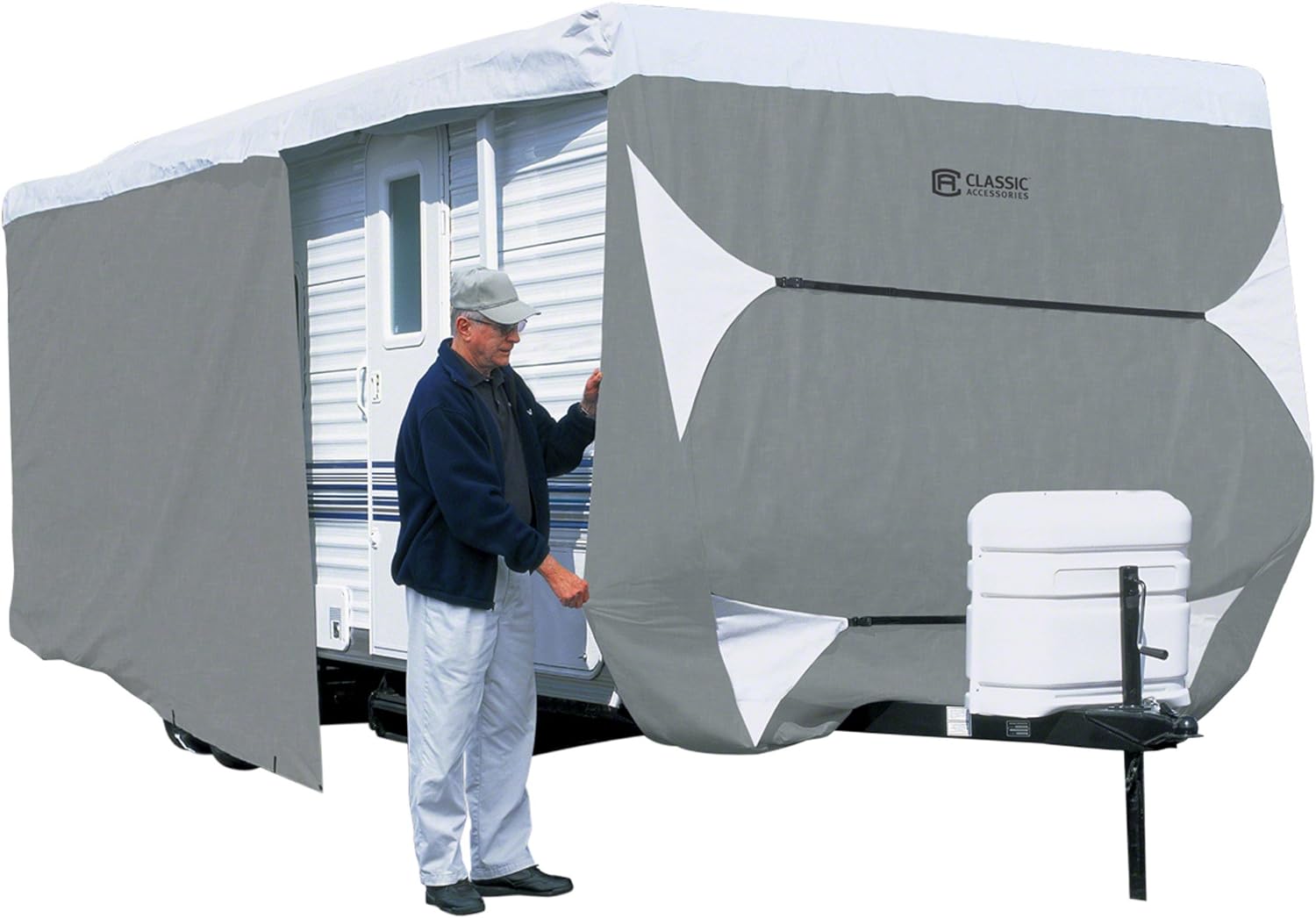 Over Drive PolyPRO3 Deluxe Travel Trailer/Toy Hauler Cover, Fits 22'-24' RVs, RV Cover, Camper Cover, Travel Trailer