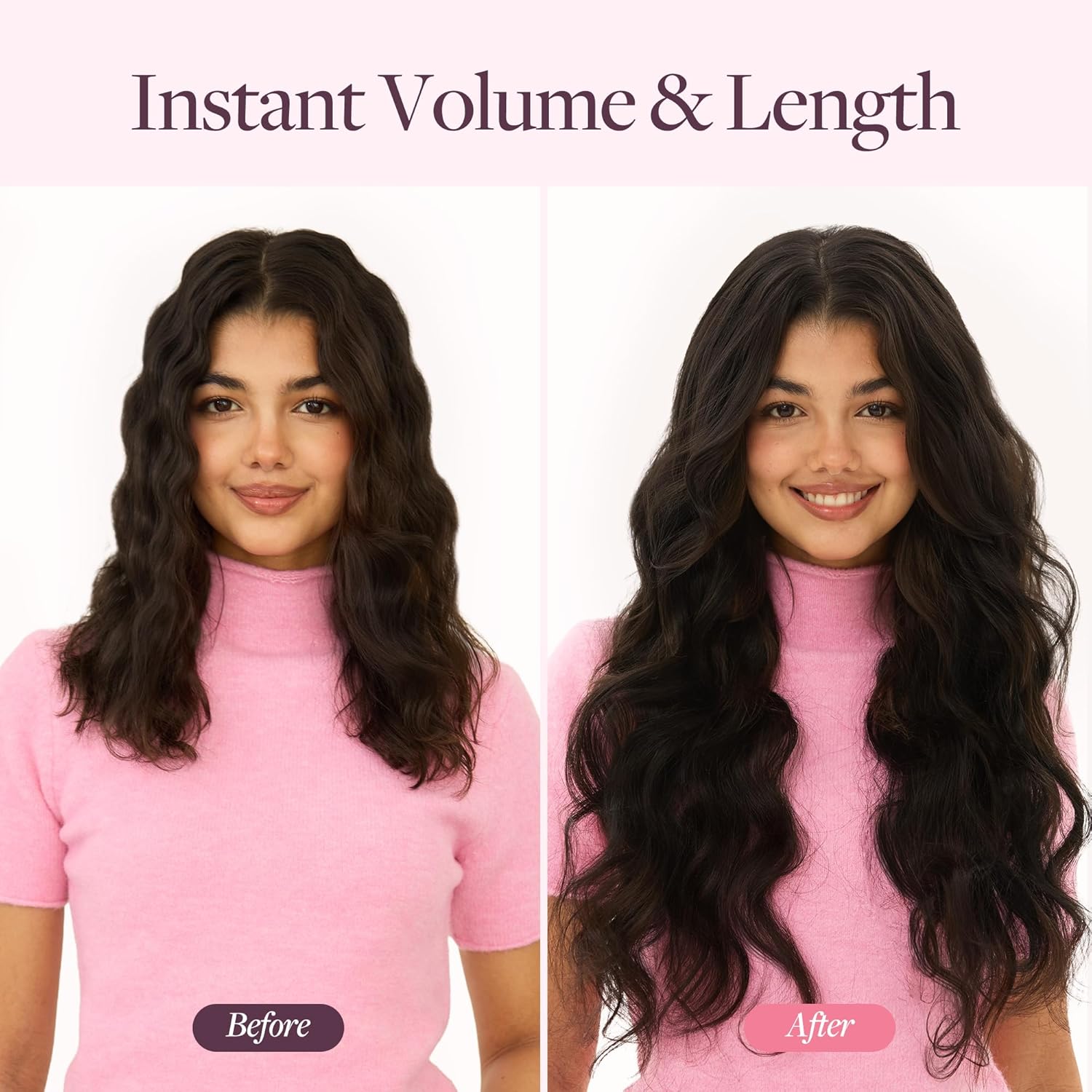 Clip in Hair Extensions Real Human Hair, Remy Human Hair Extensions Clip ins for Women, Natural Human Hair, 18inch