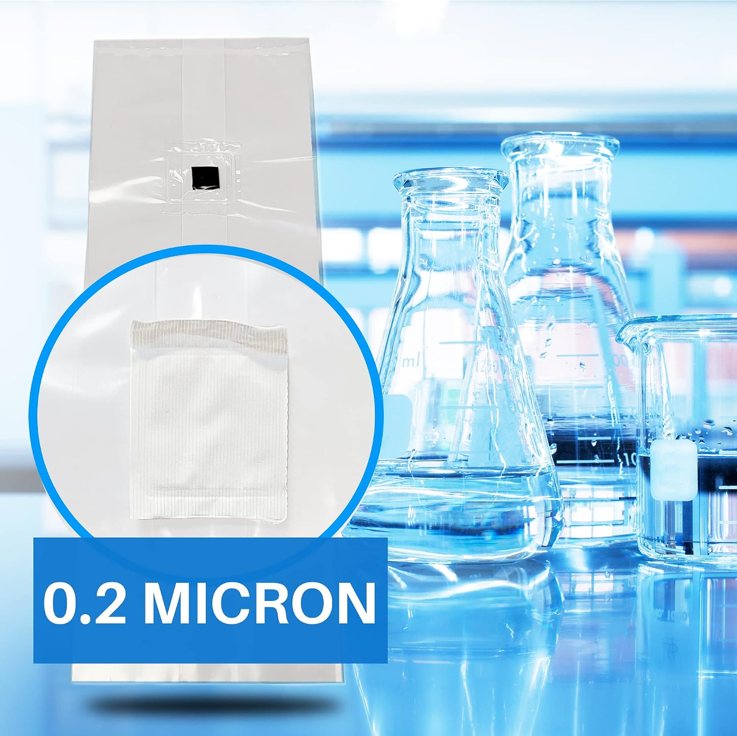 Mushroom Grow Bags with Self Healing Injection Port - 20 Bags - Evviva Sciences - 0.2 Micron Patch - Thick 3mm