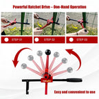 Fence Stretcher Tool - 9" Ratchet, Alloy Steel, One-Person Use