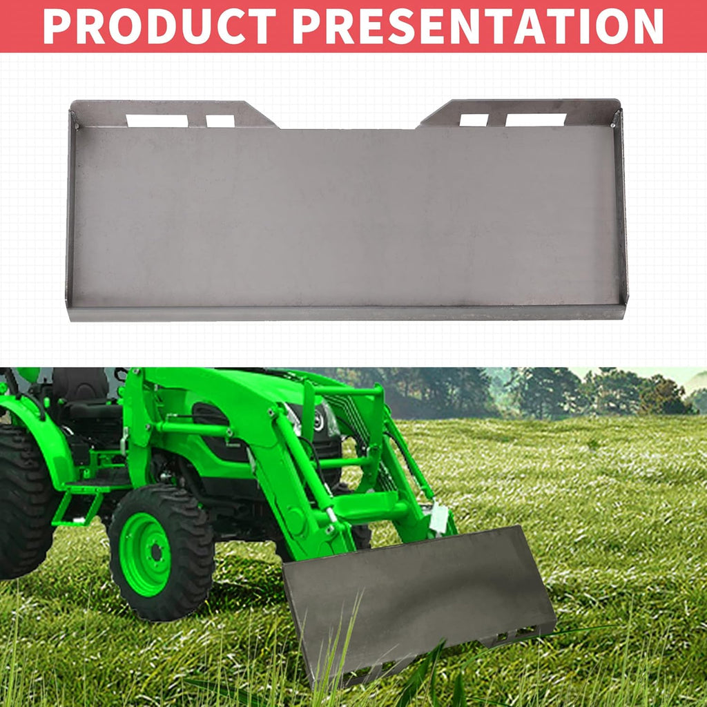 1/4" Skid Steer Attachment Plate Compatible with Bobcat Kubota | Quick Attach Mount Plate;Fit for Skid Steers and
