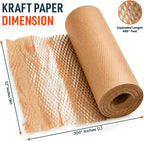 Honeycomb Packing Paper Roll 12" x 300', 1-Pack Recyclable Cushioning Wrap