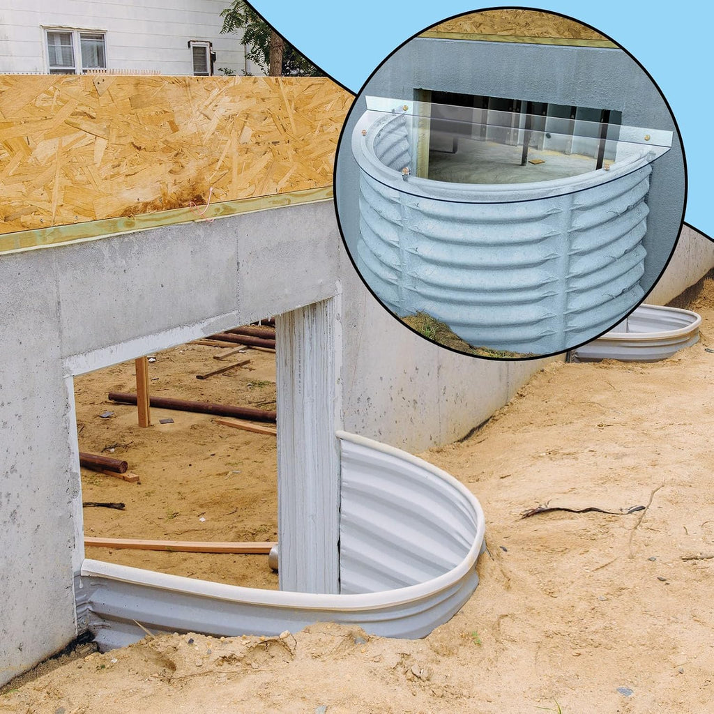 39'' x 16'' Polycarbonate Window Well Cover Outside