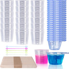 30 ml Epoxy Mixing Cups, 200-Pack, with 50 Wooden Sticks