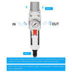 NANPU 1/2" NPT Air Compressor Filter & Pressure Regulator Combo, Auto Drain