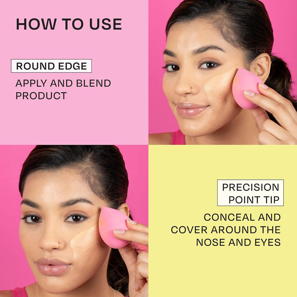 Puffs N' Stuff Makeup Sponge Set, Triangle Powder Puff, 8 Count