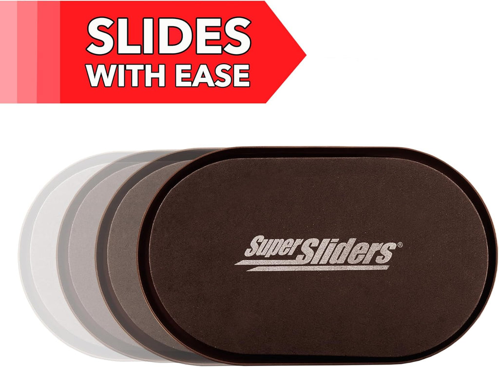 5-3/4" x 9-1/2" XL Oval Reusable Furniture Sliders for Carpet, Anti-Slip Protective Furniture Moving Pads for Beds