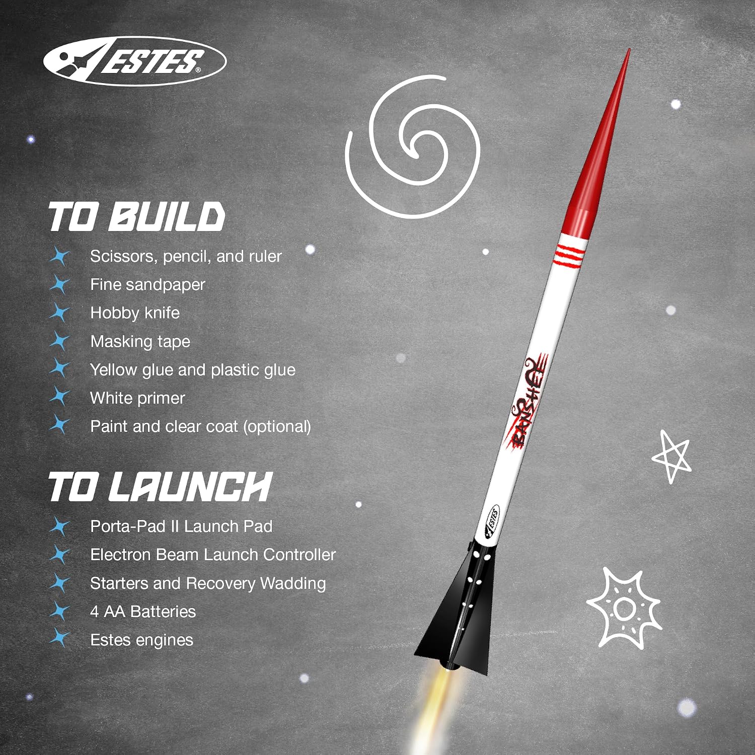 1303 Banshee Intermediate Model-Rocket Kit