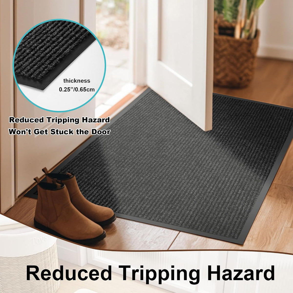 Front Door Mat 3′ x 5′, Heavy Duty Commercial Doormat for Entrance