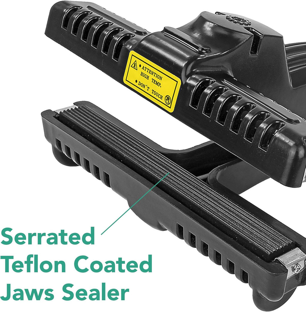 Bag Sealer for Mylar Bags 2 Heat Settings, Black