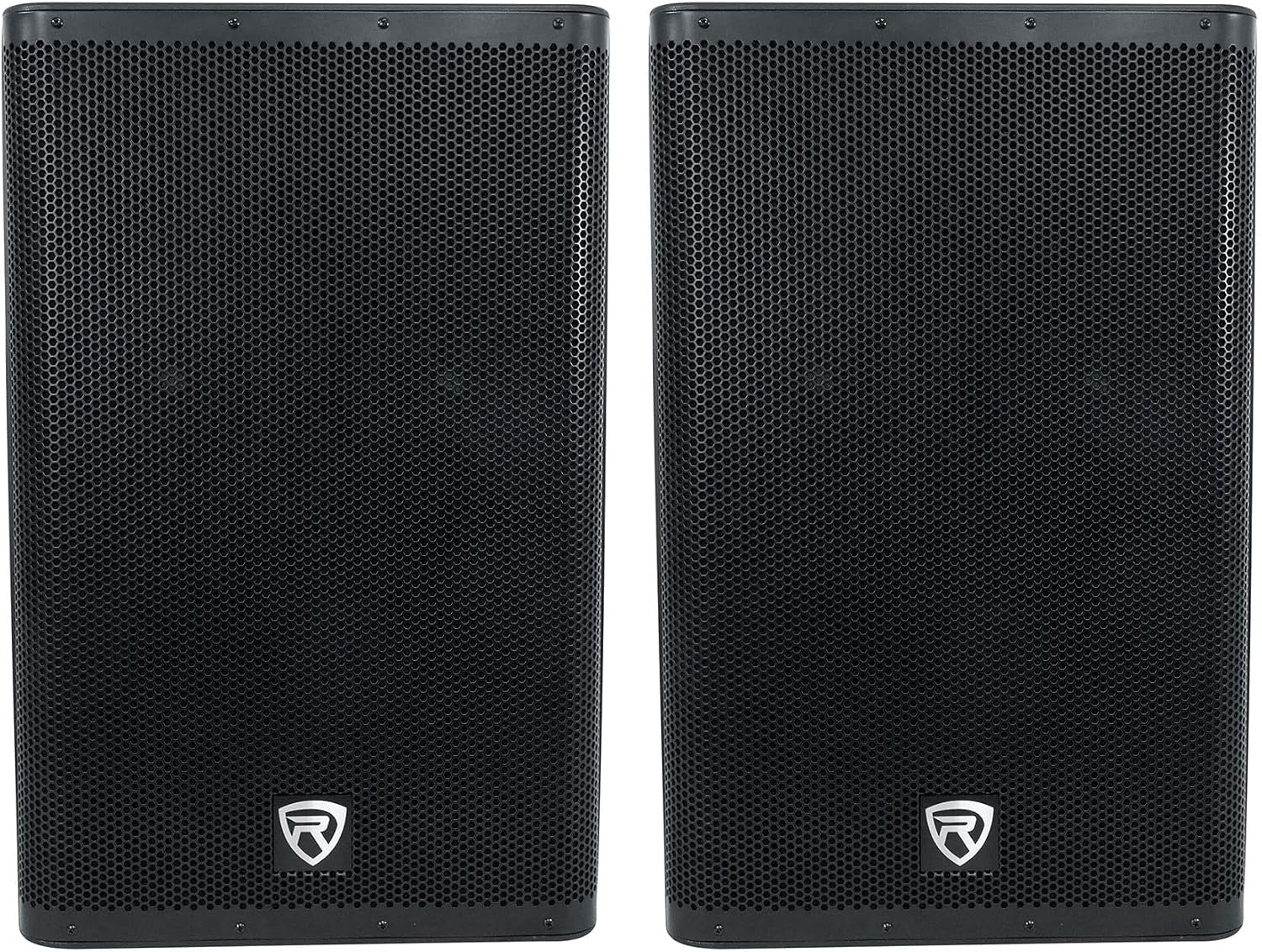 DX15 15" Active Powered Speaker with 2-Channel Mixer, 2-Pack | 2000W Peak/500W RMS, 1000W Program, XLR/1/4" Mic and