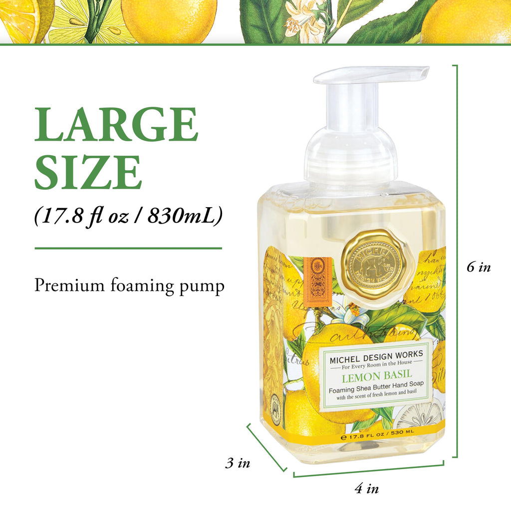Foaming Hand Soap, Lemon Basil, 3-Pack
