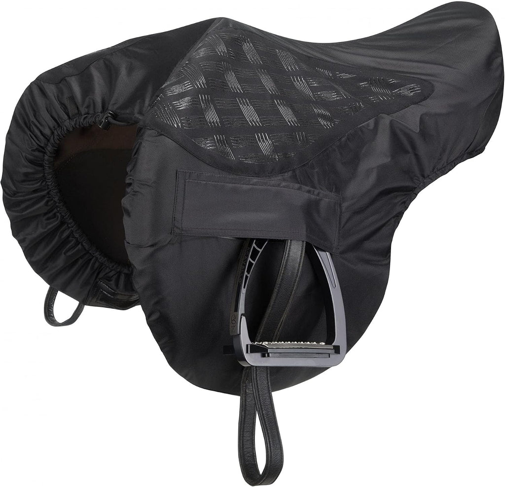 ProKit Ride On GP Saddle Cover in Black with Silicone Grip Seat, Waterproof Polyester Outer & Fleece Lining - One Size