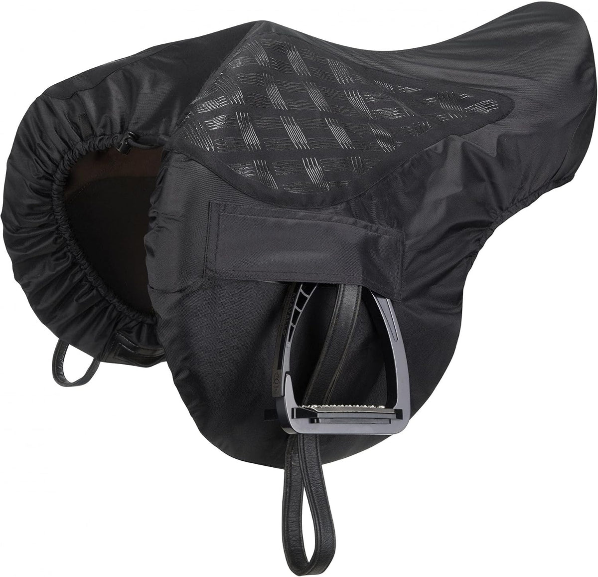 ProKit Ride On GP Saddle Cover in Black with Silicone Grip Seat, Waterproof Polyester Outer & Fleece Lining - One Size