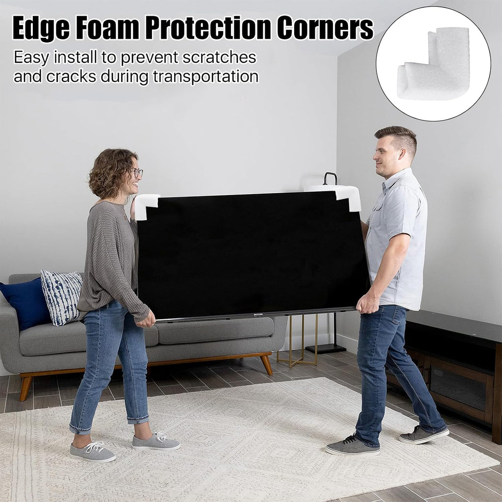 Photo Mirror TV Frame Corner Protectors for Moving, L-Shaped Foam Edge