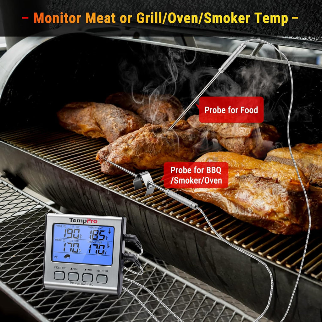 TempTrack Digital Cooking Meat Thermometer with Dual Meat Probe