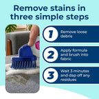 Oxy Powered Upholstery Cleaner with Brush & Sponge (13.5 Fl Oz), Stain Remover for Couches, Car Seats & Mattresses.