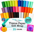 Tissue Paper for Gift Bags - 25 Colors 200 Sheets 20x30in Wrapping Paper