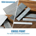 18 Gauge Galvanized Brad Nails T-head 5 Sizes 1500-Pack