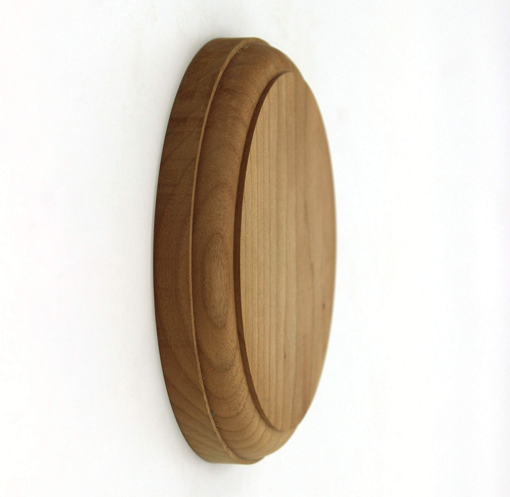 Cherry Round Rosette, Solid Hardwood, 4 1/2" x 3/4", Stair Part Fitting