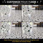 2 lb Sparkle Epoxy Floor Flakes, 6-8 mm Blend Color Chip with Glitter