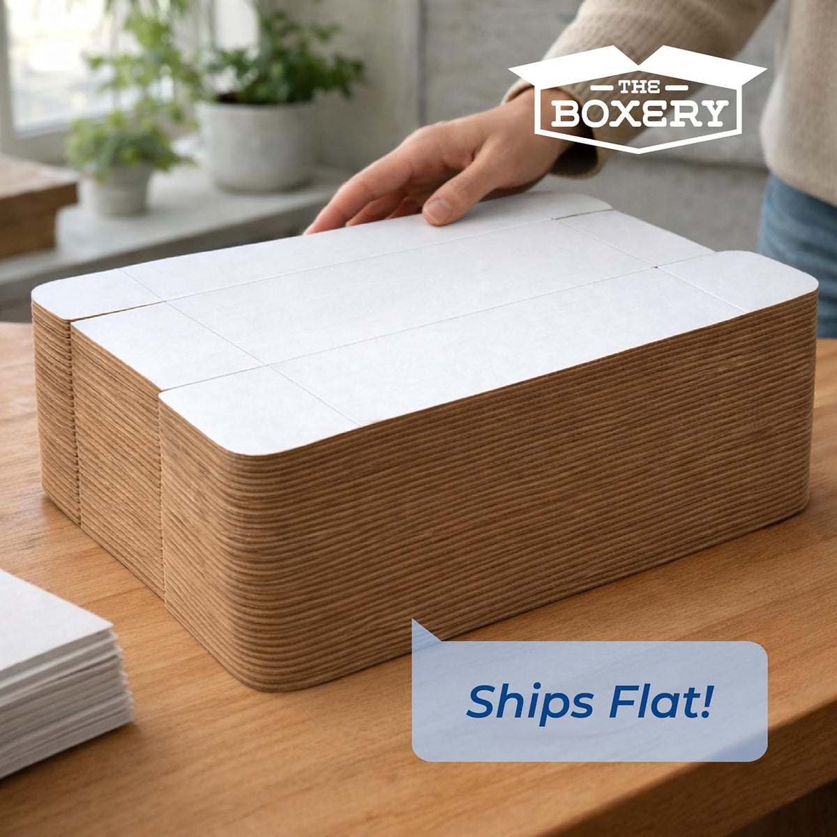 Corrugated Mailers White Tuck Shipping Boxes (9x8x5)