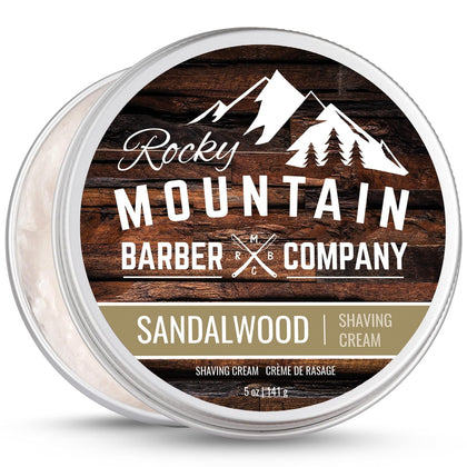 Sandalwood Shaving Cream for Men, 5oz | Sandalwood Scent, Extra Thick Lather