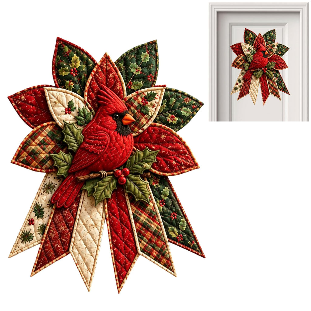 DIY Christmas Door Hanger Sewing Kit, Patchwork Hanging Decor