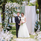 Wooden Wedding Arch 7.2FT Square Wood Arches Arbor Backdrop Stand