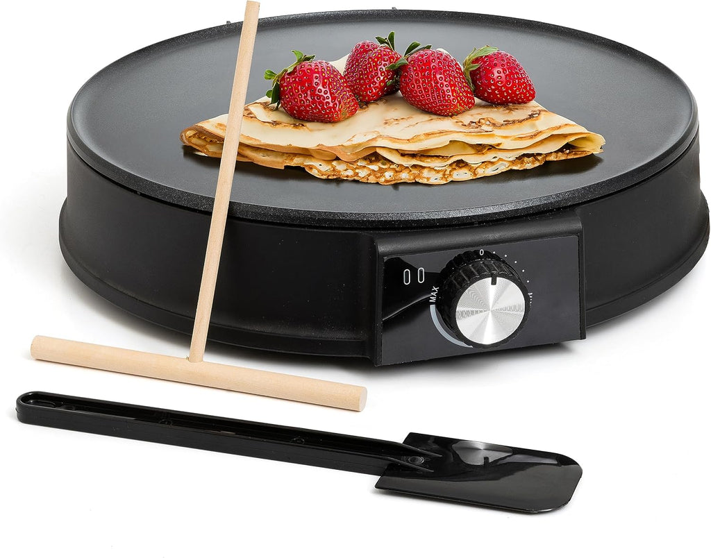 12” Electric Crepe Maker Machine, Griddle Nonstick Crepe Pan