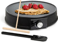 12” Electric Crepe Maker Machine, Griddle Nonstick Crepe Pan