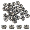 30PCS 1/4-20 Serrated Flange Hex Nuts, UNC Coarse Thread Hexagon Lock Nuts, 304 Stainless Steel for Home DIY Projects