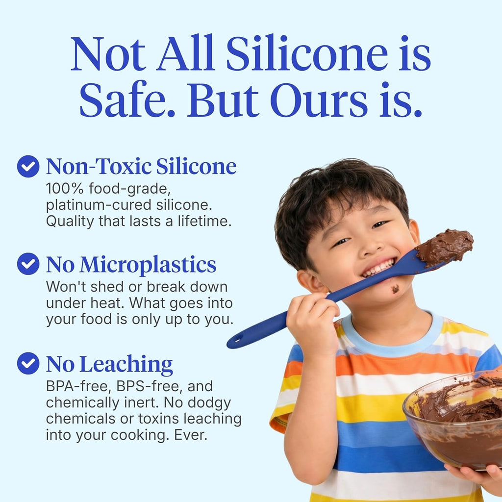 5-Piece Silicone Kitchen Utensils Set, Non-Toxic Cooking Utensils for Cooking and Baking, Heat Resistant, Food Grade