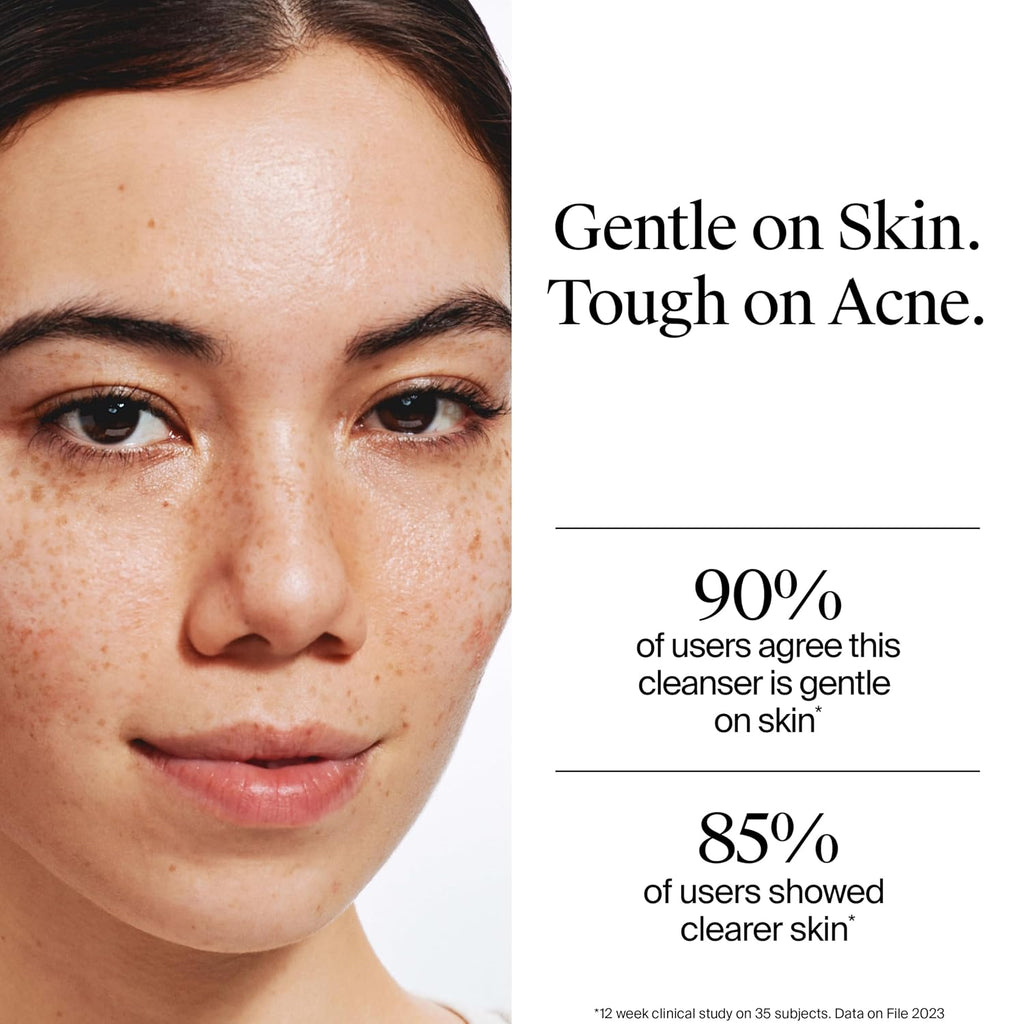 Oil-Free Acne Face Wash - Facial Cleanser with Salicylic Acid, Daily Cleanser for Oily & Acne-Prone Skin, Clears &