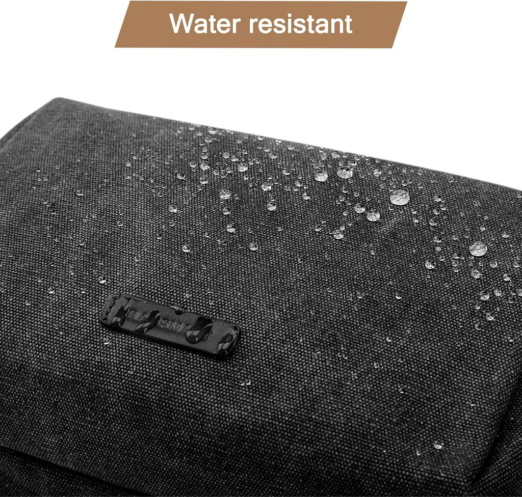 Toiletry Bag for Men, Canvas Travel Toiletry Organizer Dopp Kit Water-resistant Shaving Bag for Toiletries