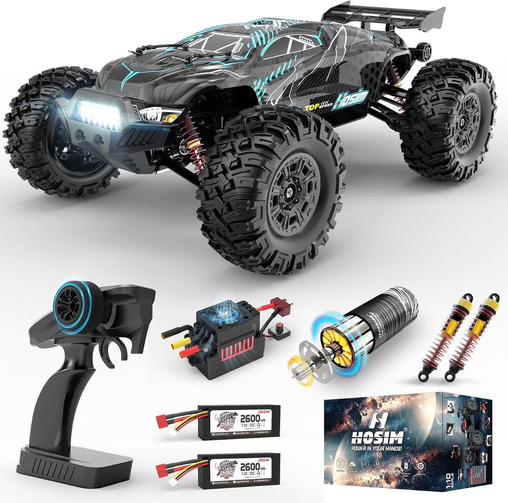 1/10 Off Road RC Cars Fast 68KM/H, RTR Brushless RC Car for Adults | High Speed Monster Truck Hobby Remote Control