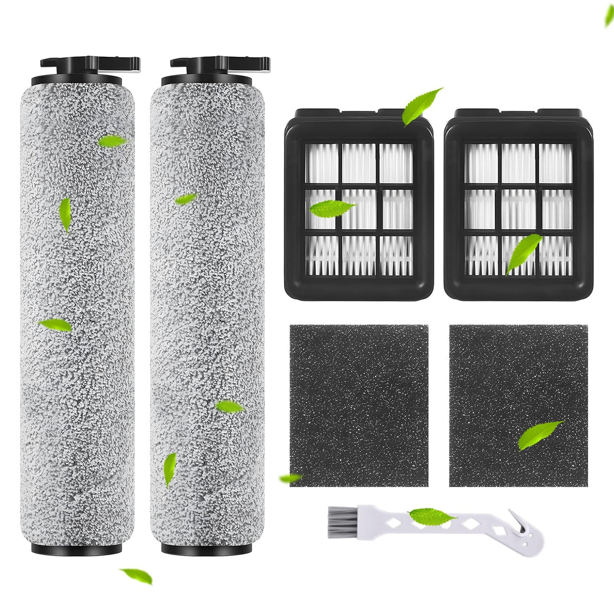 3649A Replacement Brush Roller Filters Kit for Bissell Crosswave HF3 Vacuum