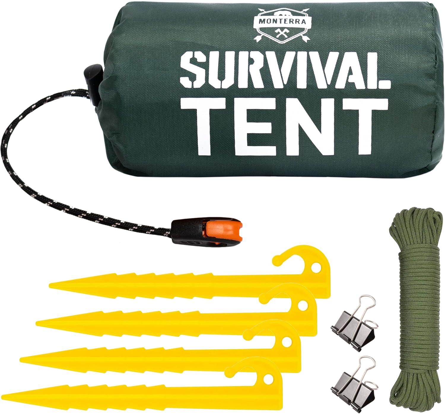 Emergency Tent, 2 Person Survival Shelter, Thermal Mylar, Waterproof, Outdoor Camping Gear and Equipment, Survival