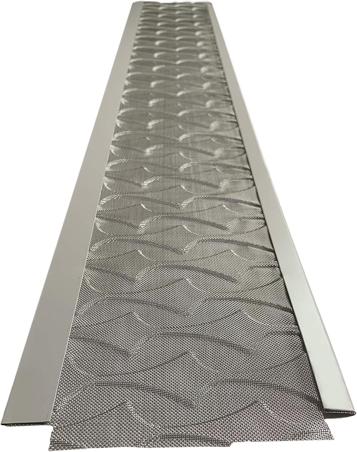 NEW Raised Stainless-Steel Screen Technology Gutter Cover, DIY Constructed. Fits any Traditional 5-inch Gutter - 48FT