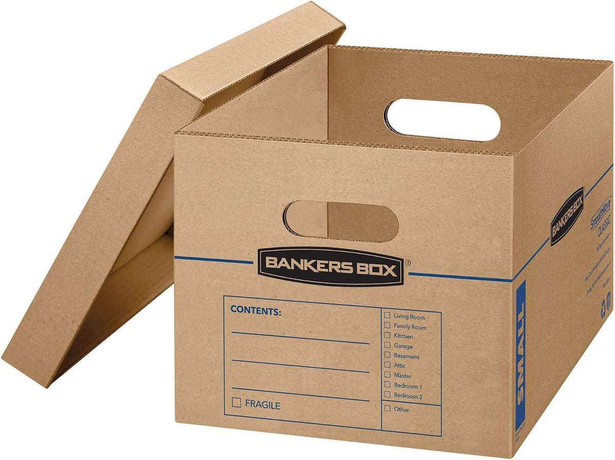 15-Pack Small Classic Moving Boxes with Reinforced Handles